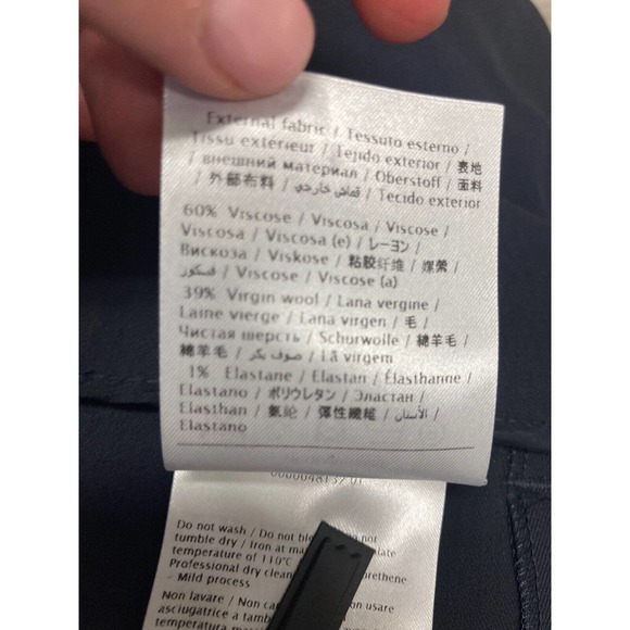 RED VALENTINO Navy Blue Wool Blend Straight Knee Length Skirt Size 44 US 8 - Picture 5 of 5